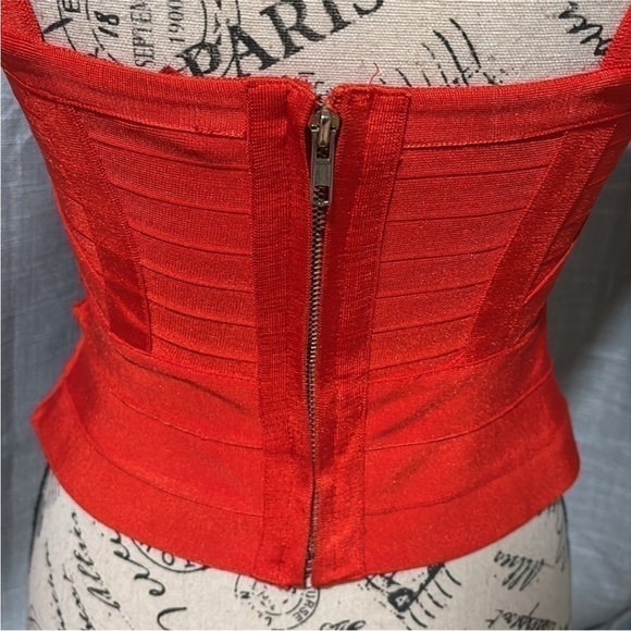 WOW Couture Red Bandage Crop Top - Picture 6 of 6